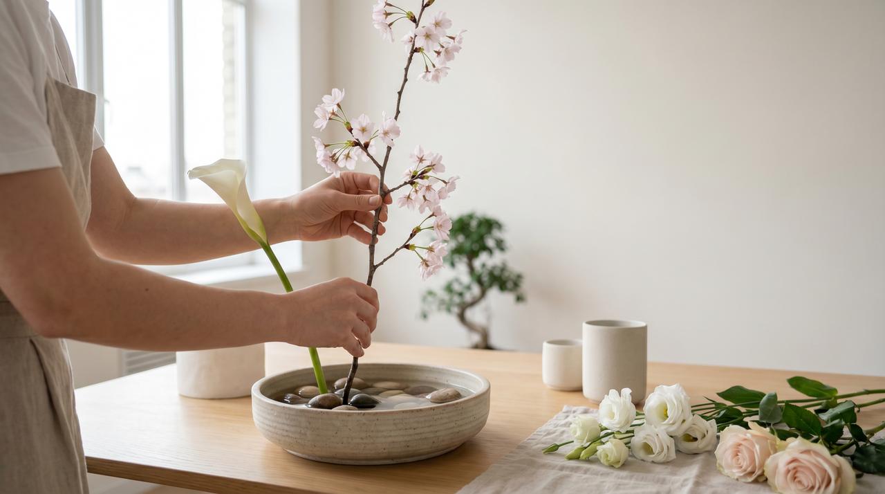 香蕉视频插花艺术视频教程 – 东方花道视频演示，zadlgd.cn